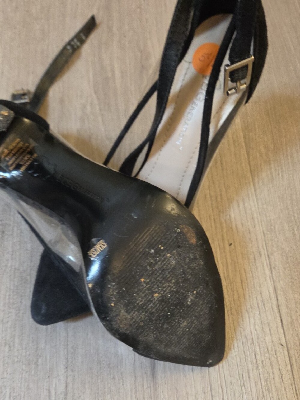 BCBGeneration Black Strappy Pointed-Toe Ankle Tie Heels - Picture 5 of 5